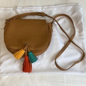 Faux Leather Boho Style Crossbody Bag